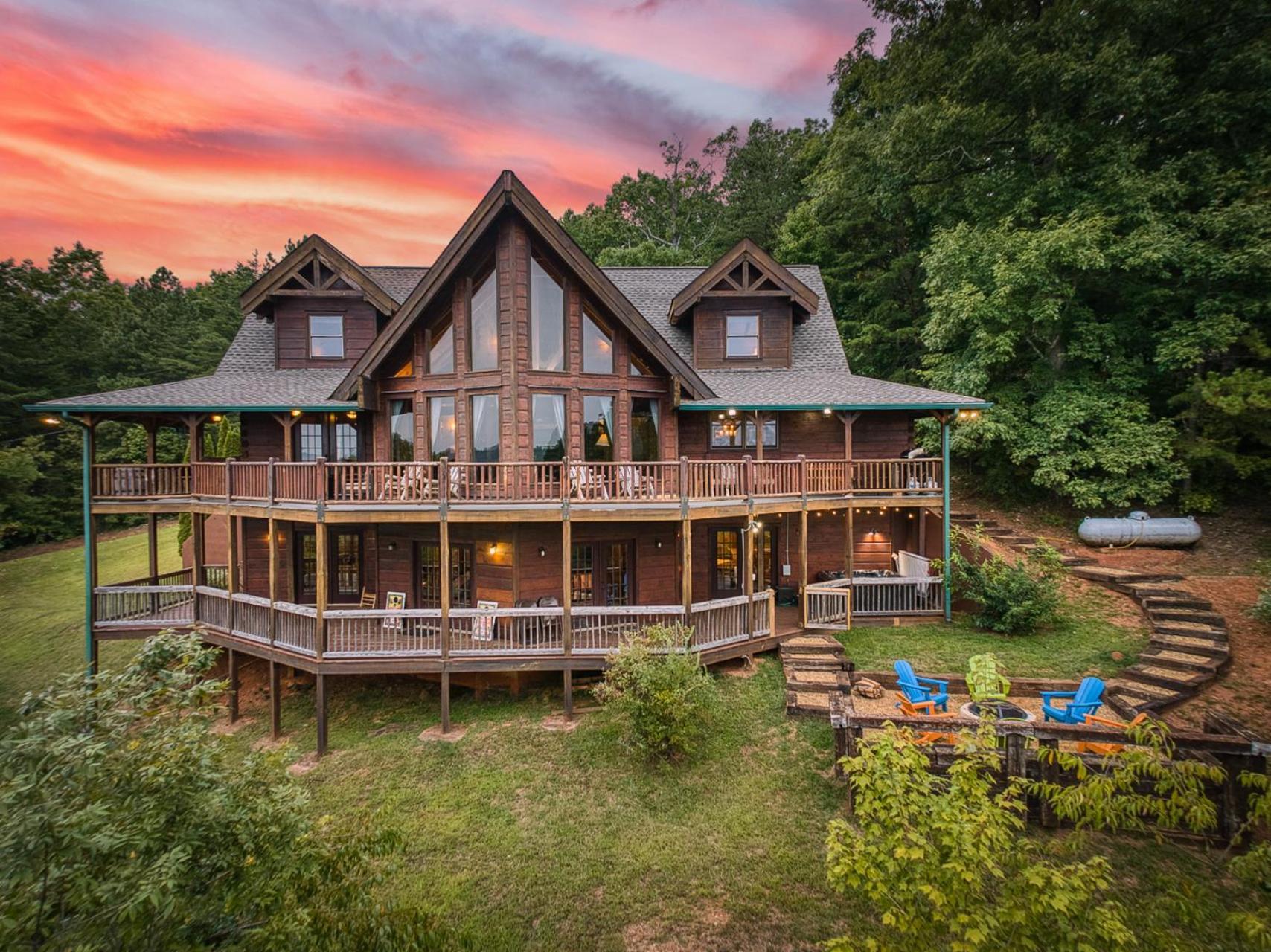 Sky High Lodge By Bk Stays. Large Cabin. Amazing Views. Game Room. Jacuzzi. Six Bedrooms. Sleeps 12 Blue Ridge Extérieur photo